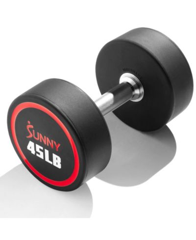 Sunny Health & Fitness Signature Style Polyurethane Round Dumbbells, 45LBs