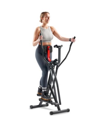 Sunny Health & Fitness Smart Air Walk Cross Trainer Elliptical Machine Glider with Performance LCD Monitor, 30 Inch Stride, Bluetooth Connectivity