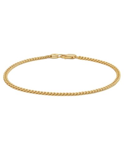 Vincero Men's 3mm Curb Chain Bracelet in 14k Gold-Plated Sterling Silver 8"