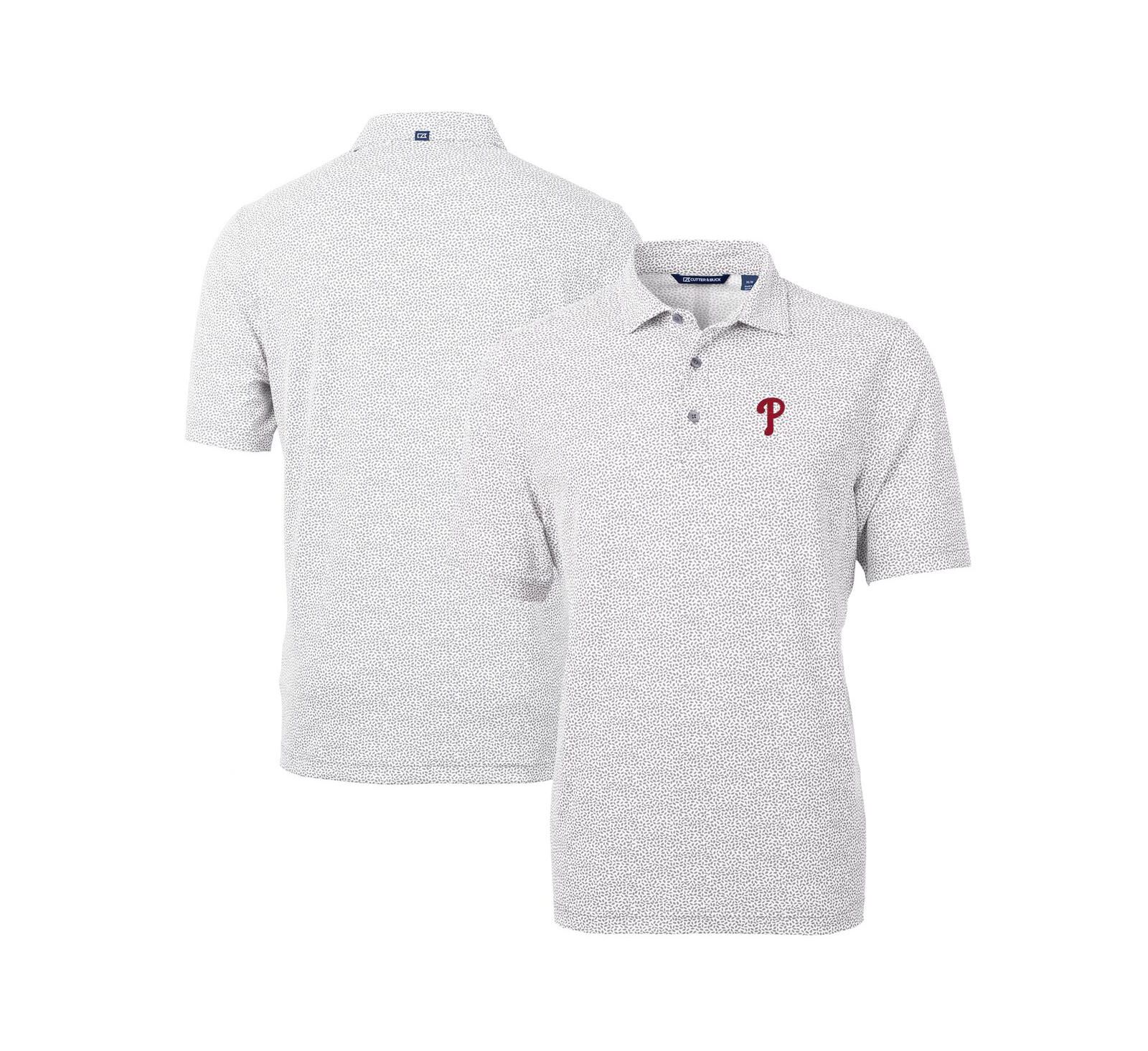Cutter & Buck Men's Philadelphia Phillies Virtue Eco Pique Botanical Print Polo