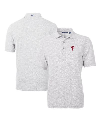 Cutter & Buck Мужское поло Philadelphia Phillies Virtue Eco Pique с ботаническим принтом