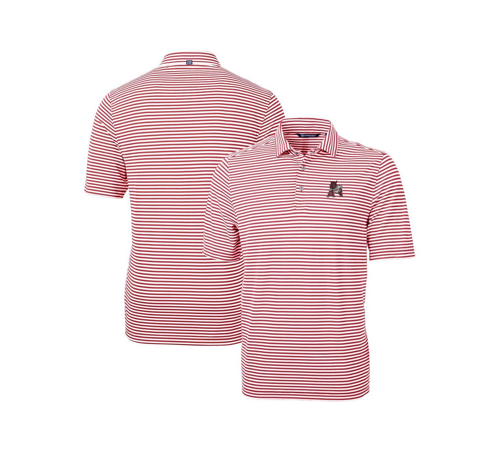Мужское поло Cutter & Buck Arkansas Razorbacks Virtue Eco Pique Stripe
