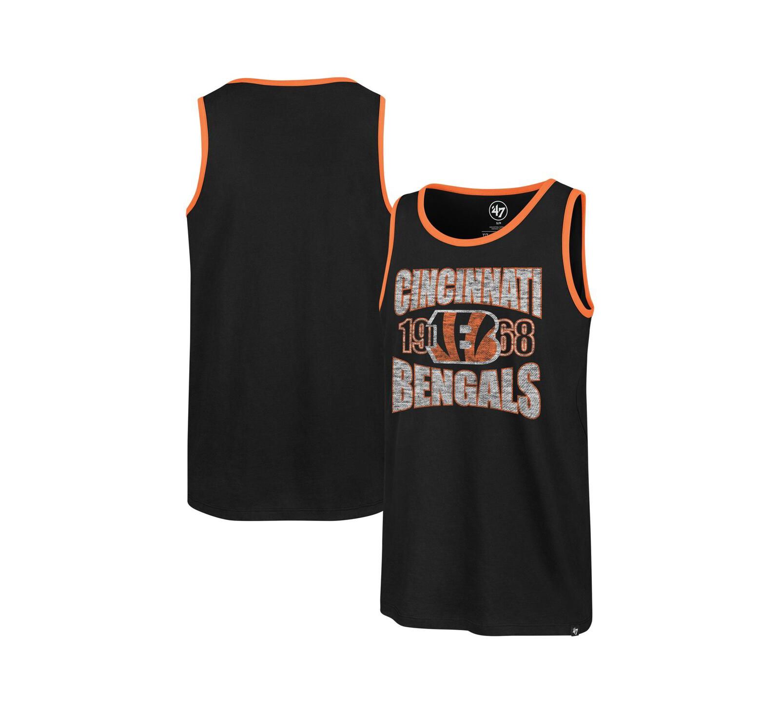 Мужской майка-топ '47 Brand Cincinnati Bengals Upload Franklin, черный