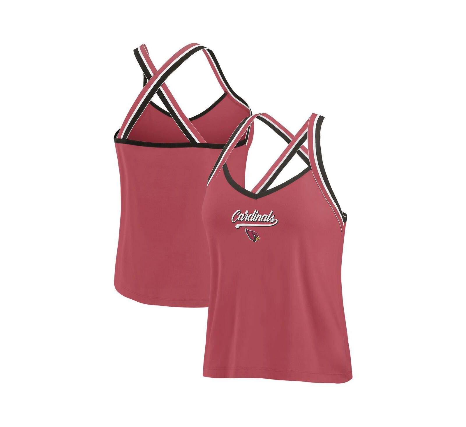 Женский топ WEAR by Erin Andrews Cardinal Arizona Cardinals Cross Strap Tri-Blend