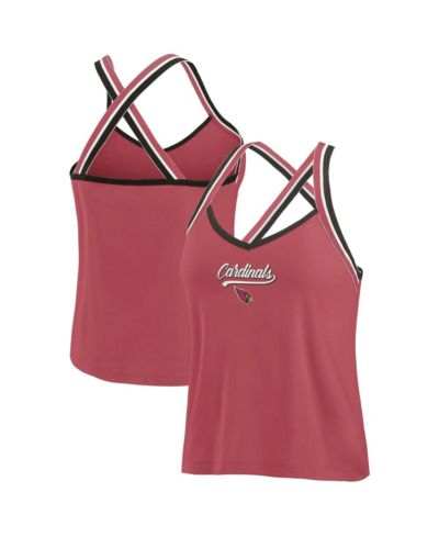 Женский топ WEAR by Erin Andrews Cardinal Arizona Cardinals Cross Strap Tri-Blend