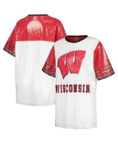 Женское платье-джерси Gameday Couture Wisconsin Badgers Chic Full Sequin, белое