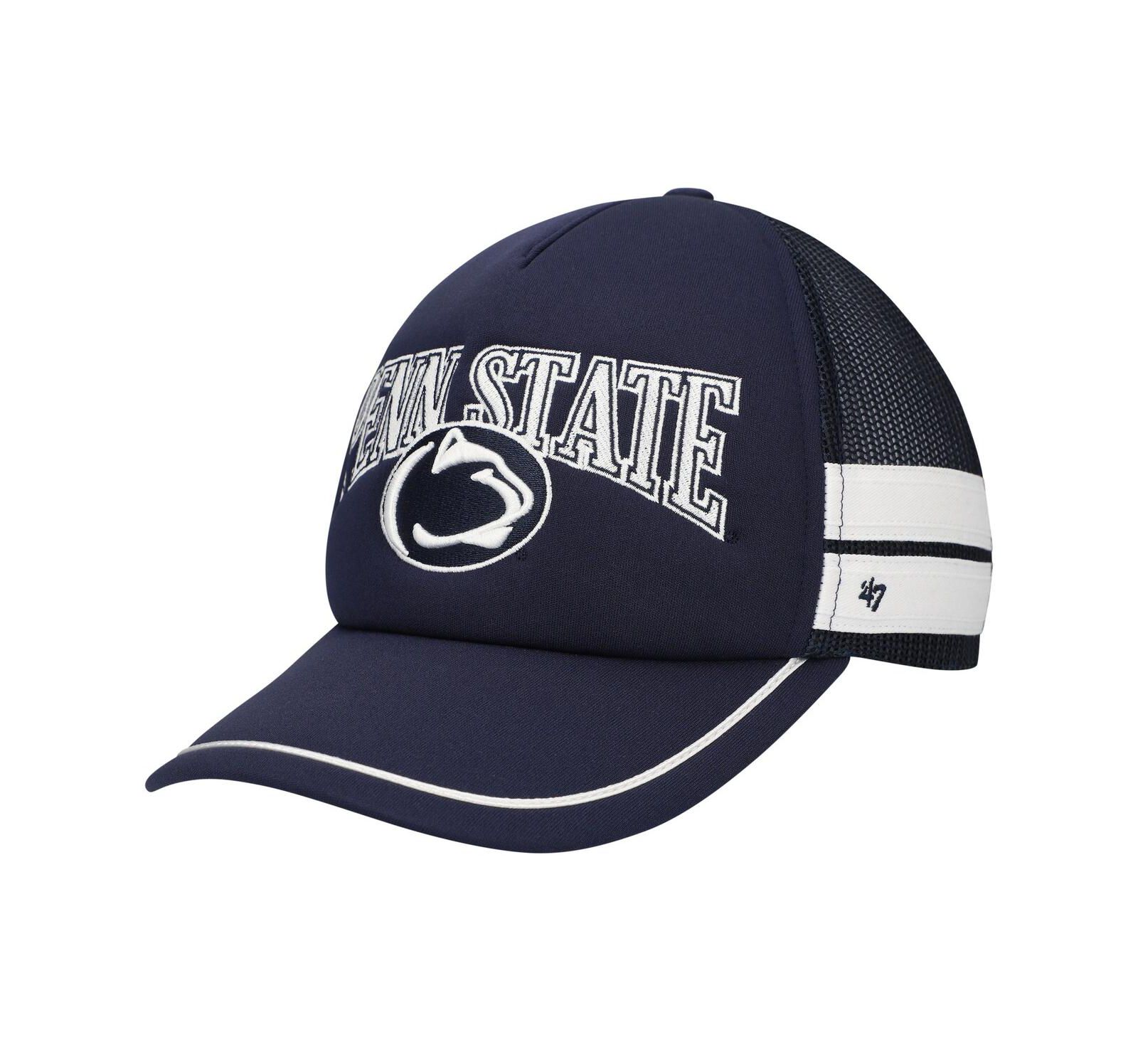 Мужская кепка-тракер '47 Brand Penn State Nittany Lions с боковой полосой, регулируемая, темно-синяя