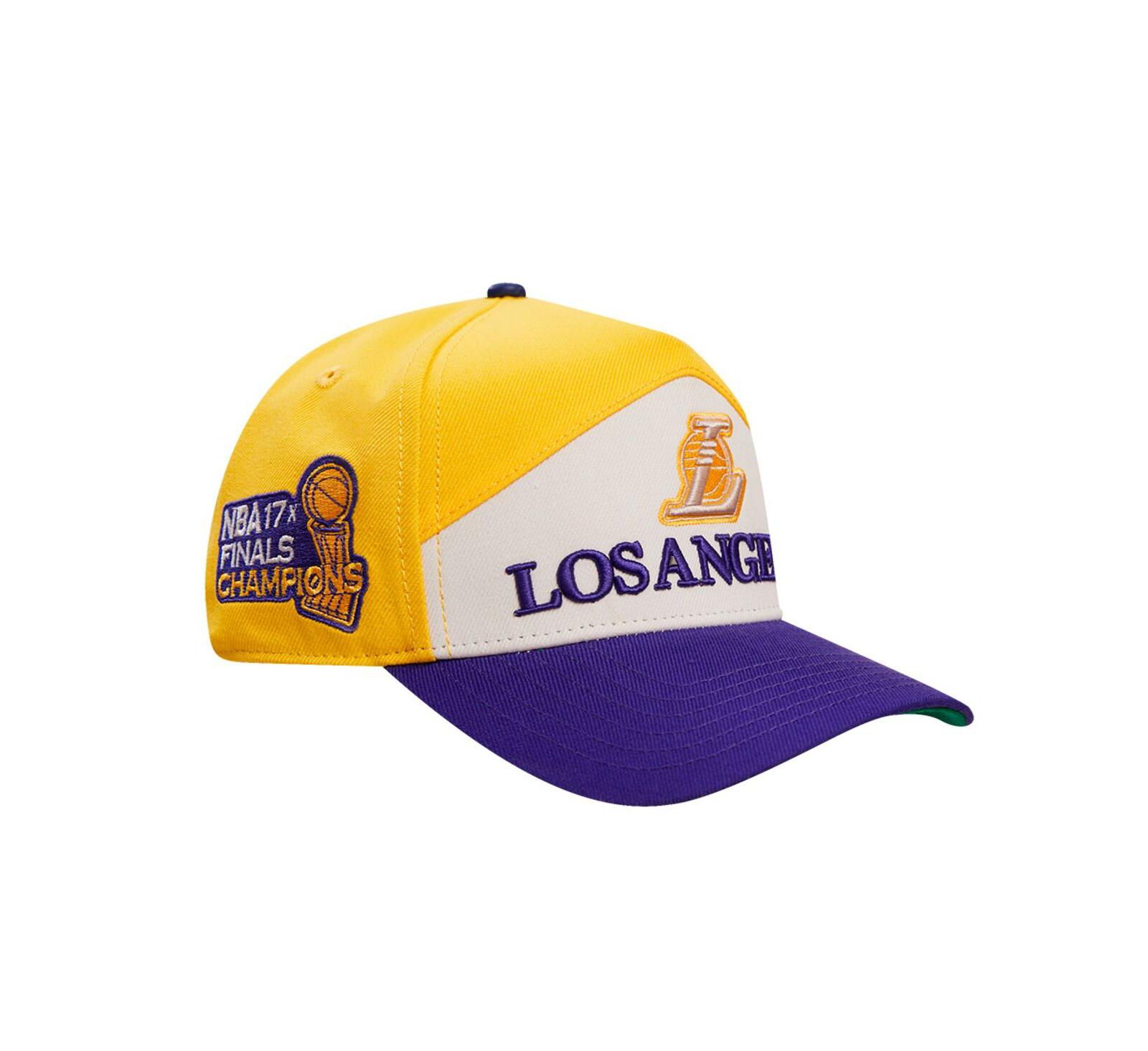Мужская регулируемая кепка Pro Standard Gold/Purple Los Angeles Lakers Pinch Chevron