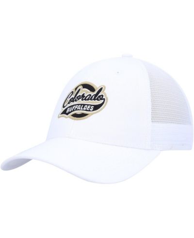 Мужская кепка Ahead White Colorado Buffaloes Brant Trucker Adjustable Hat