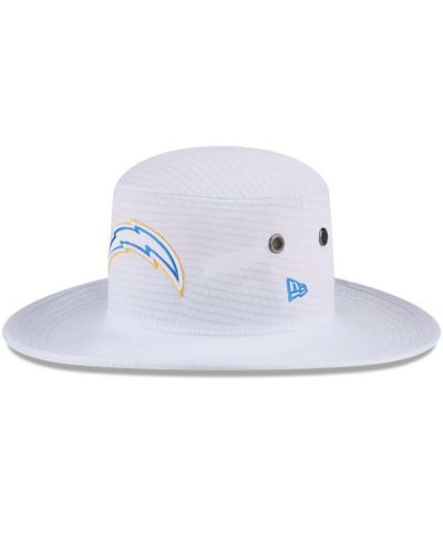 Мужская панама New Era White Los Angeles Chargers 2024 NFL Training Camp Panama Bucket Hat