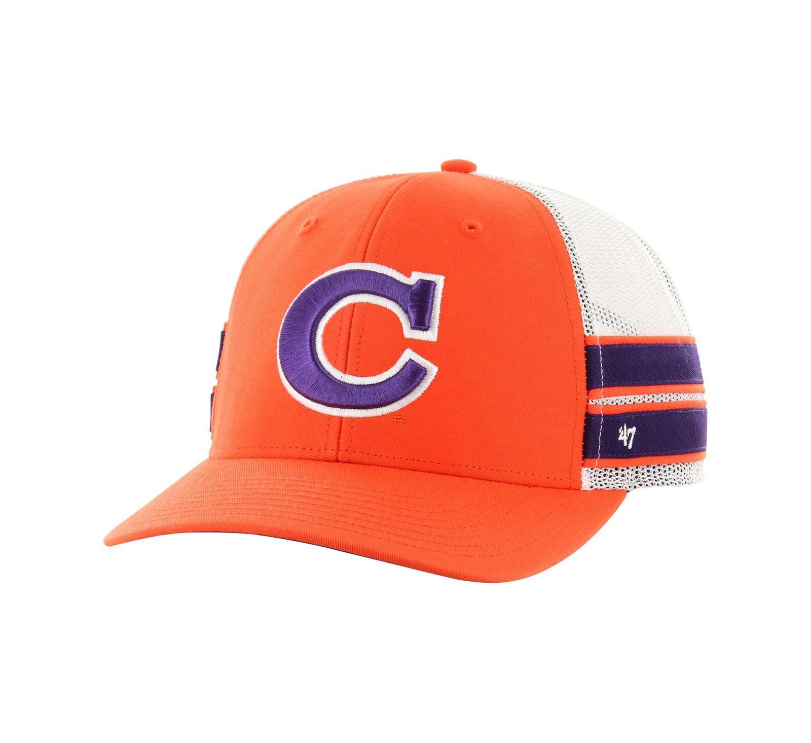 Мужская бейсболка '47 Brand Orange Clemson Tigers Straight Eight Adjustable Trucker