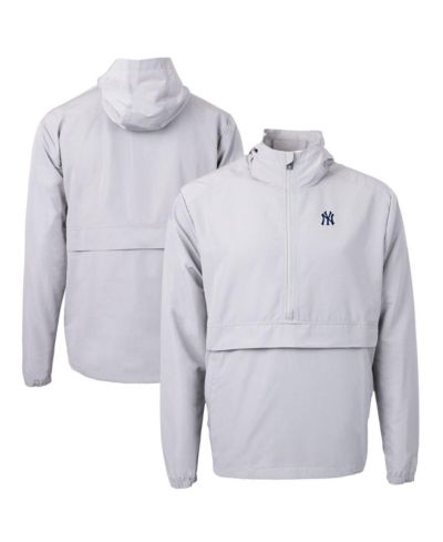 Мужская куртка Cutter & Buck Gray New York Yankees Charter Eco Half-Zip Anorak