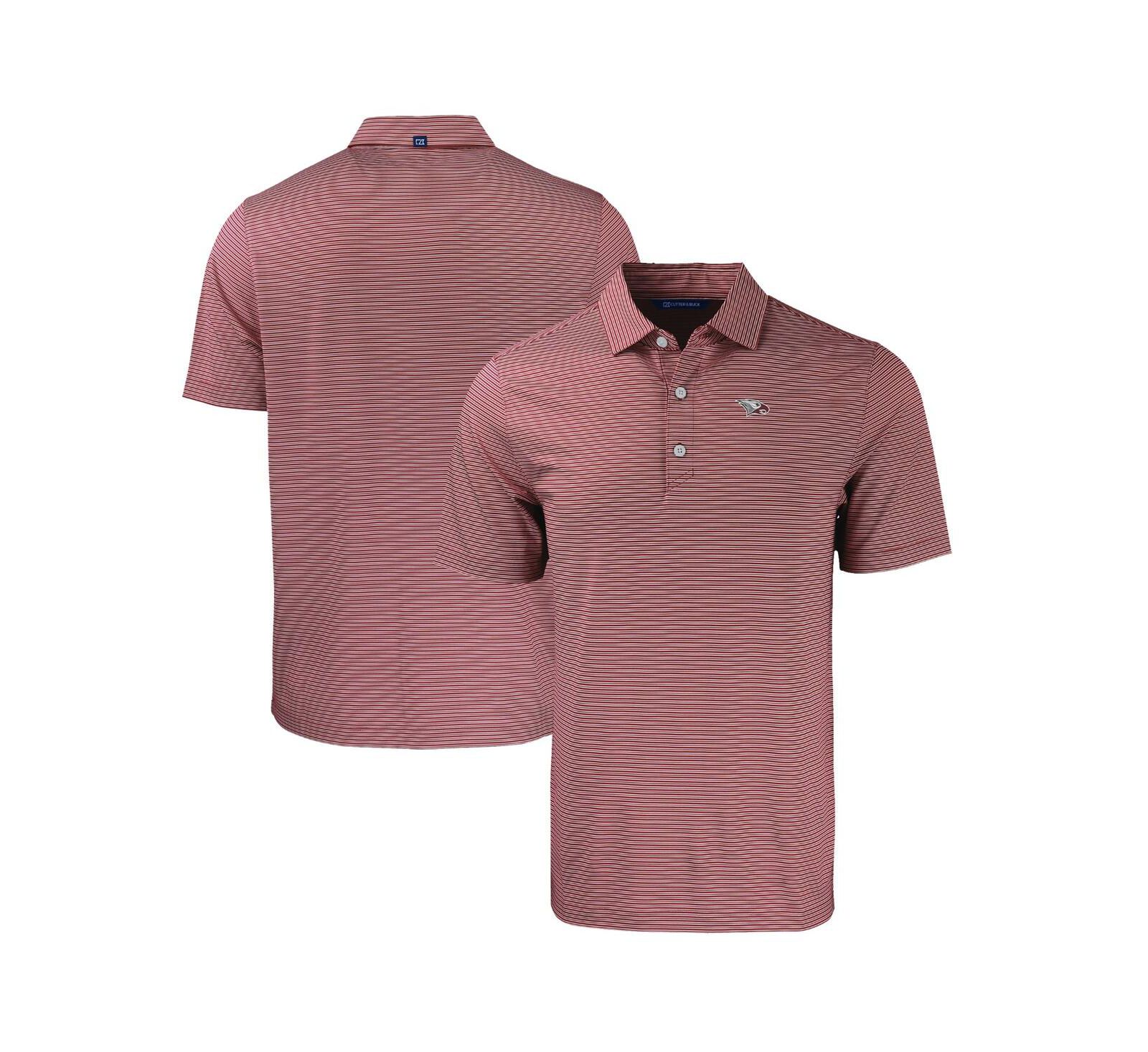 Cutter & Buck Men's Maroon North Carolina Central Eagles Forge Eco Double Stripe Stretch Polo