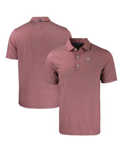 Поло Cutter & Buck Men's Maroon North Carolina Central Eagles Forge Eco Double Stripe Stretch