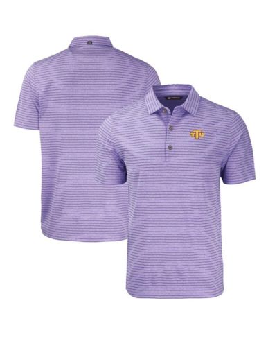 Cutter & Buck Мужское поло с эффектом меланж Tennessee Tech Golden Eagles Forge Eco Heathered Stripe Stretch