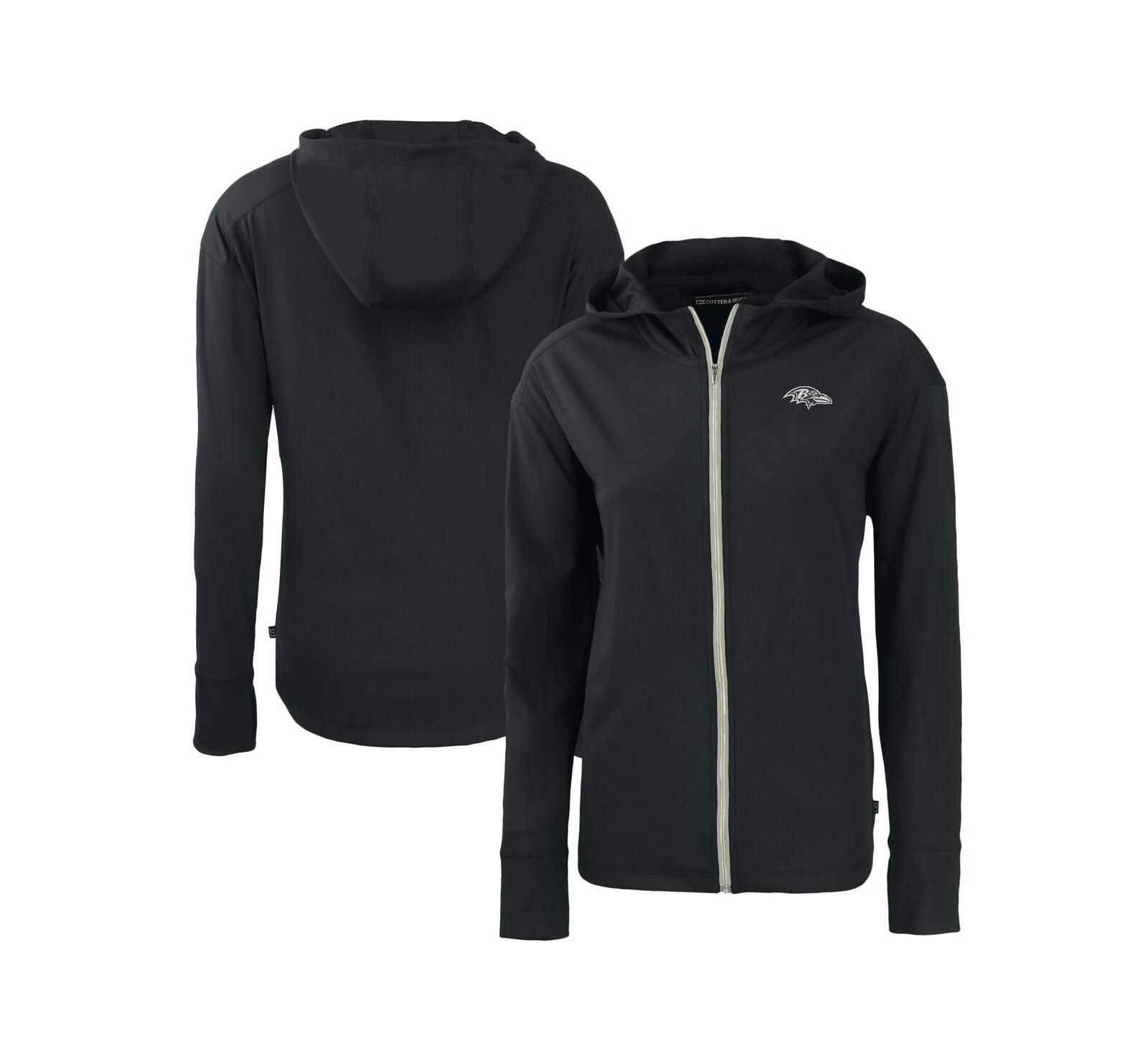 Cutter & Buck Women's Black Baltimore Ravens Daybreak Eco Full-Zip Hoodie