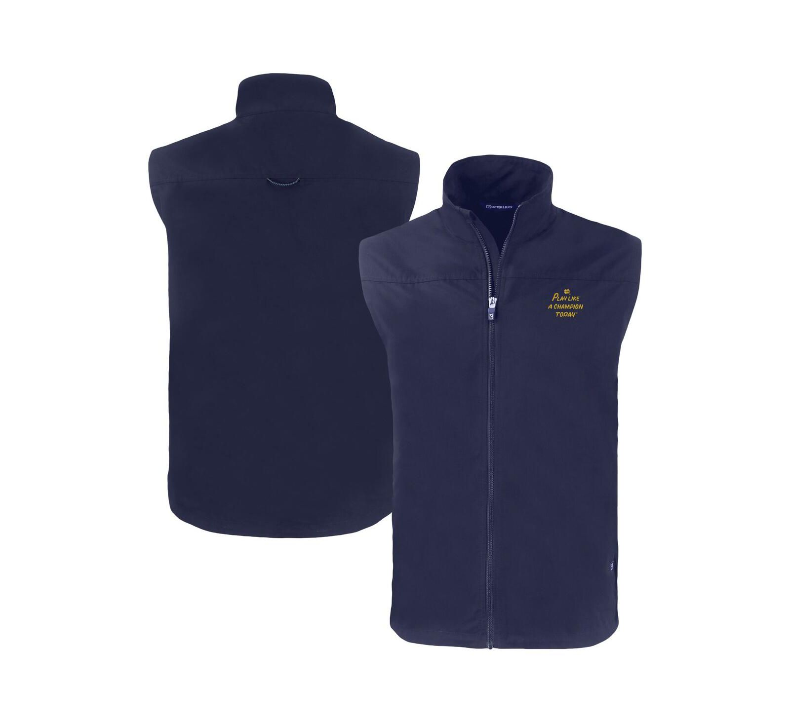 Cutter & Buck Мужской жилет Charter Eco Full-Zip с логотипом Notre Dame Fighting Irish