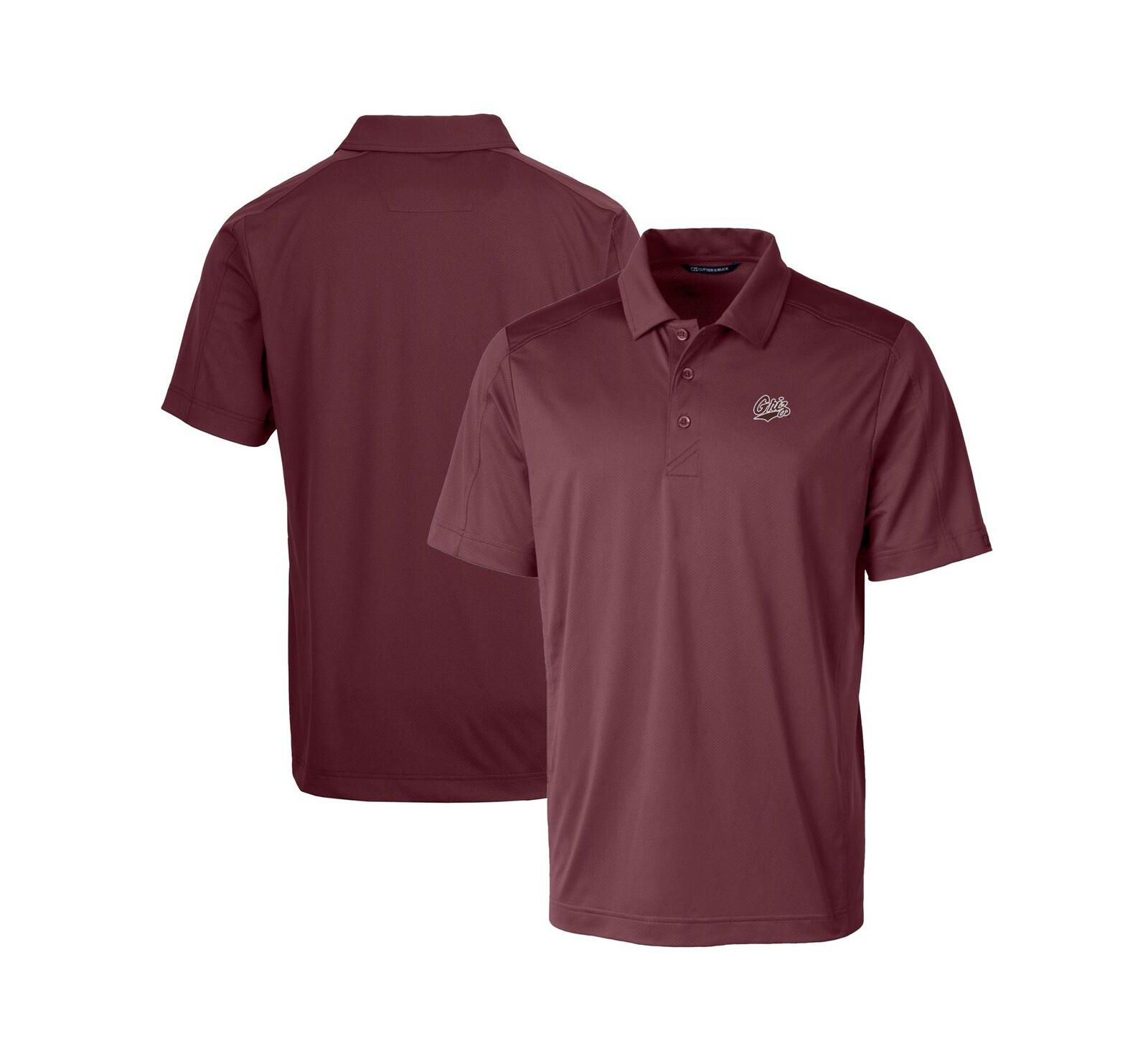 Cutter & Buck Men's Maroon Montana Grizzlies Big & Tall Prospect Textured Stretch Polo