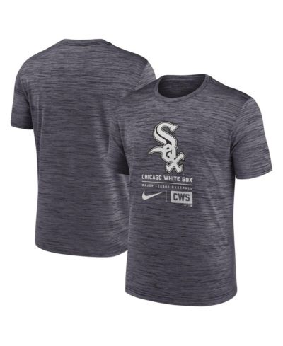 Nike Мужская футболка Velocity, Charcoal Chicago White Sox, большой логотип