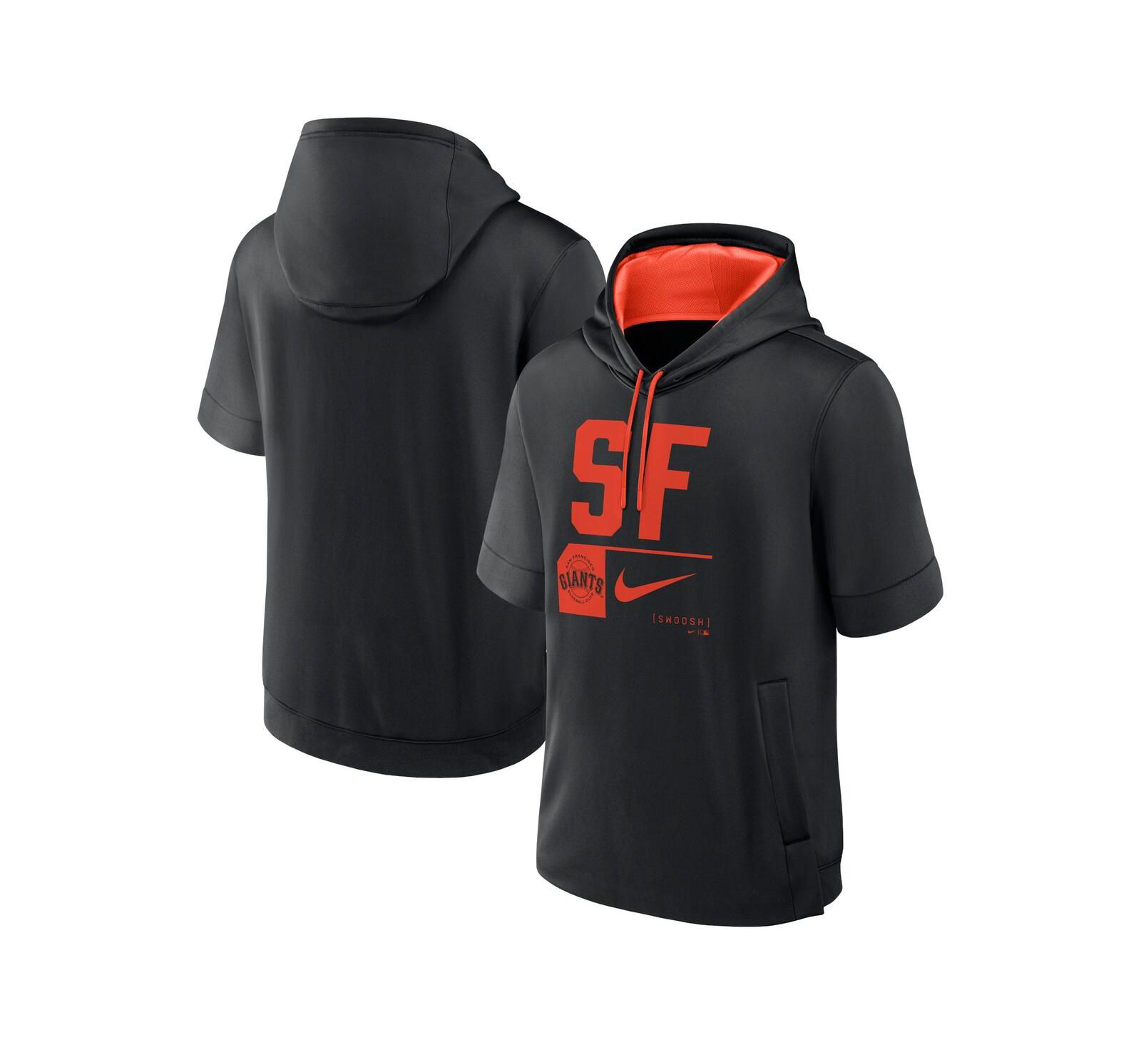 Мужское худи Nike Black San Francisco Giants Tri Code Lockup Short Sleeve Pullover