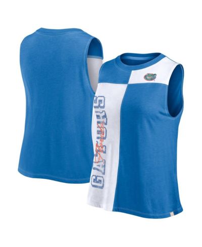 Fanatics Женский топ без рукавов Florida Gators Colorblock High Neck Tank Top, Royal/White