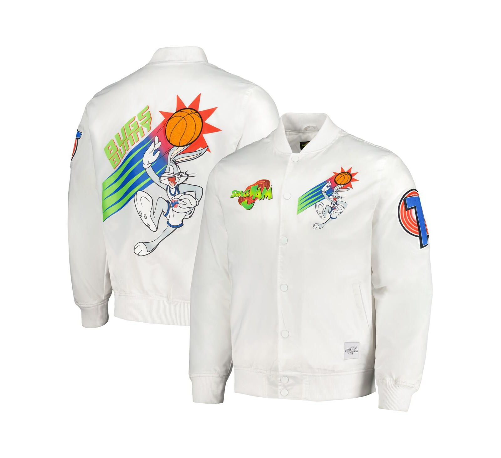 Freeze Max Мужская куртка Looney Tunes из сатина Full-Snap White