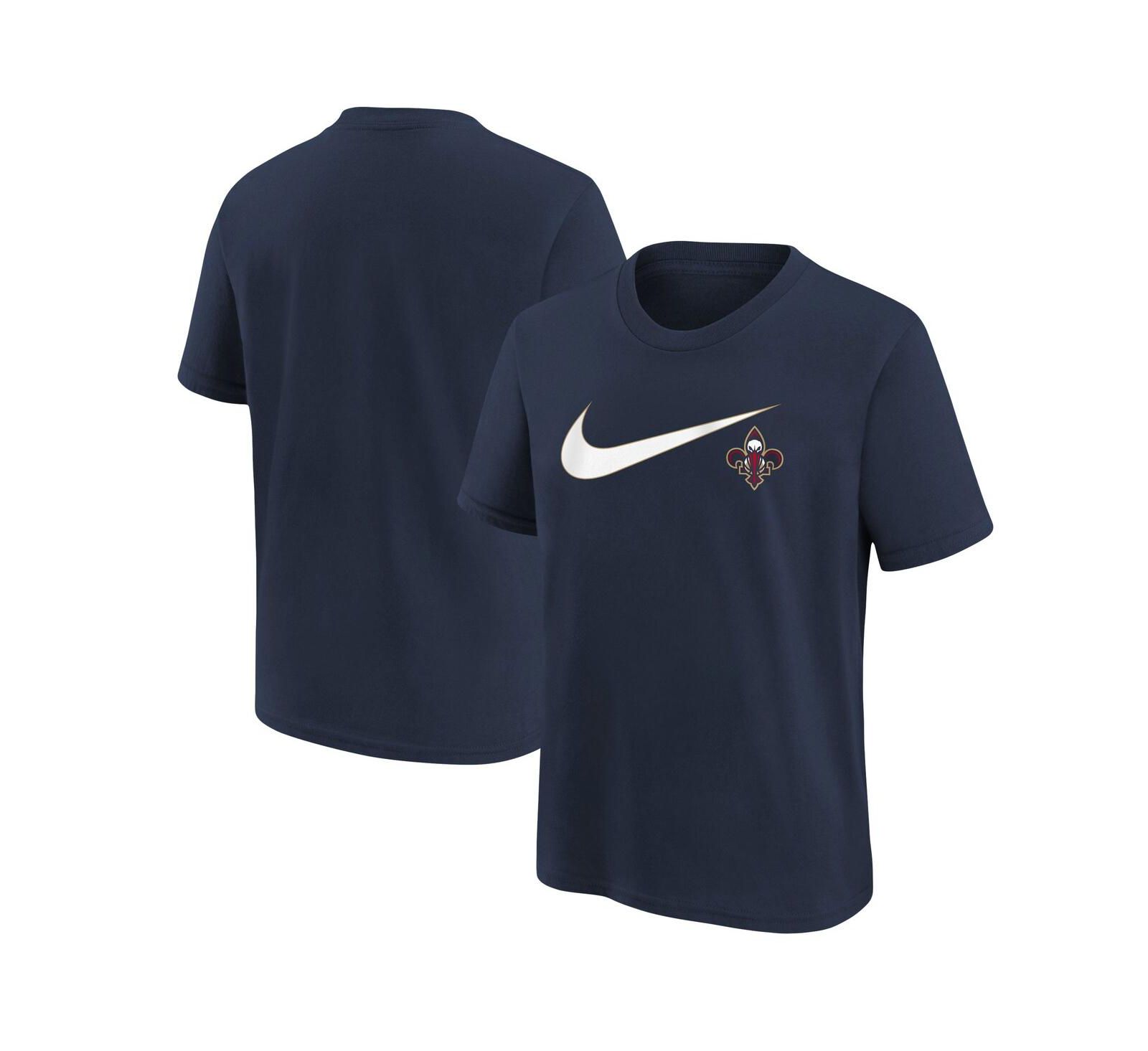 Nike Big Boys and Girls Navy New Orleans Pelicans Swoosh T-Shirt