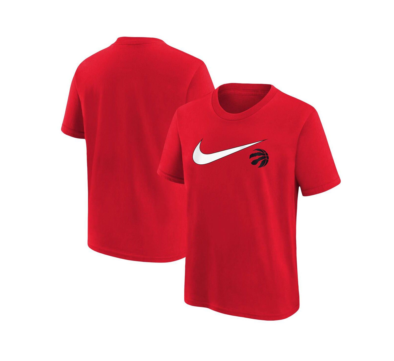 Футболка Nike для мальчиков и девочек Red Toronto Raptors Swoosh