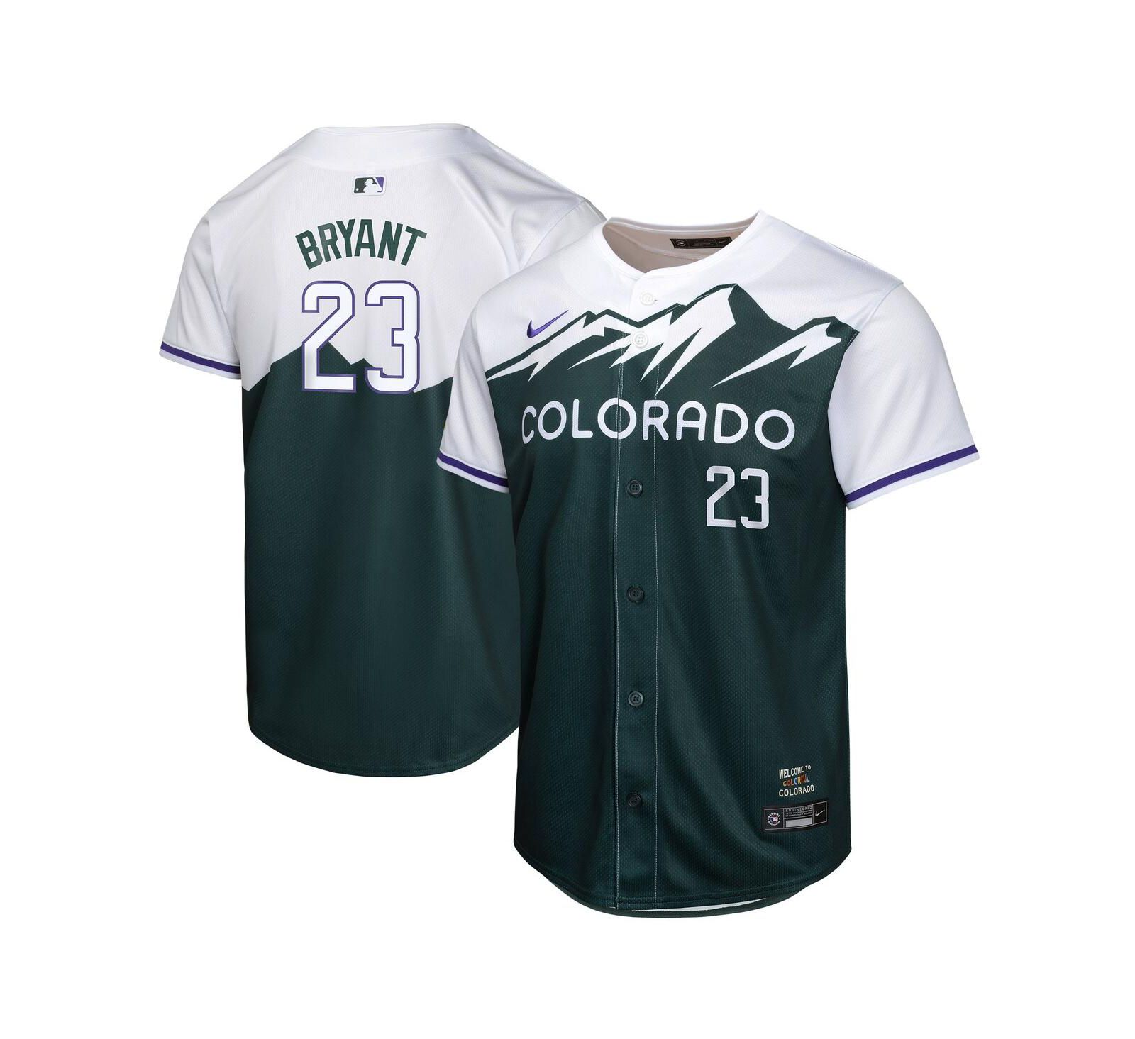 Nike Big Boys and Girls Kris Bryant Green Colorado Rockies City Connect Limited Player Jersey