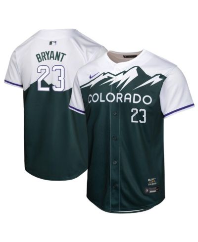 Детская футболка Nike Kris Bryant Green Colorado Rockies City Connect Limited Player Jersey