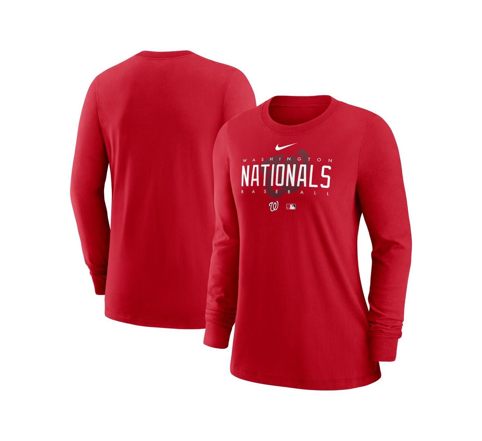 Nike Women's Red Washington Nationals Authentic Collection Legend Performance Long Sleeve T-Shirt