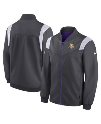 Nike Мужская бомбер-куртка Minnesota Vikings Sideline Coaches Full-Zip