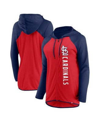 Женское худи Fanatics St. Louis Cardinals Forever Fan на молнии красная/темно-синяя