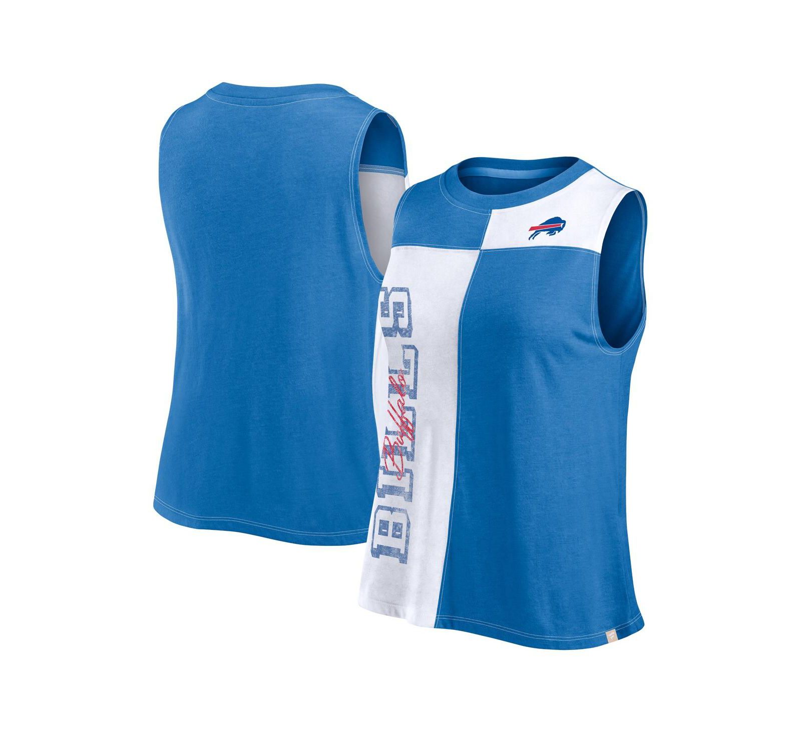 Женский топ Fanatics Royal Buffalo Bills Script Color Block Tank Top