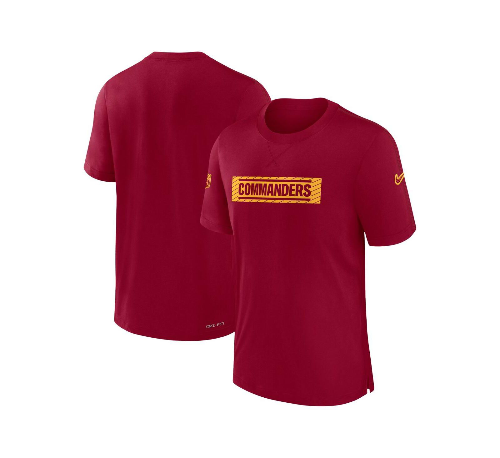Мужская футболка Nike Washington Commanders Sideline Player Performance, цвет Burgundy