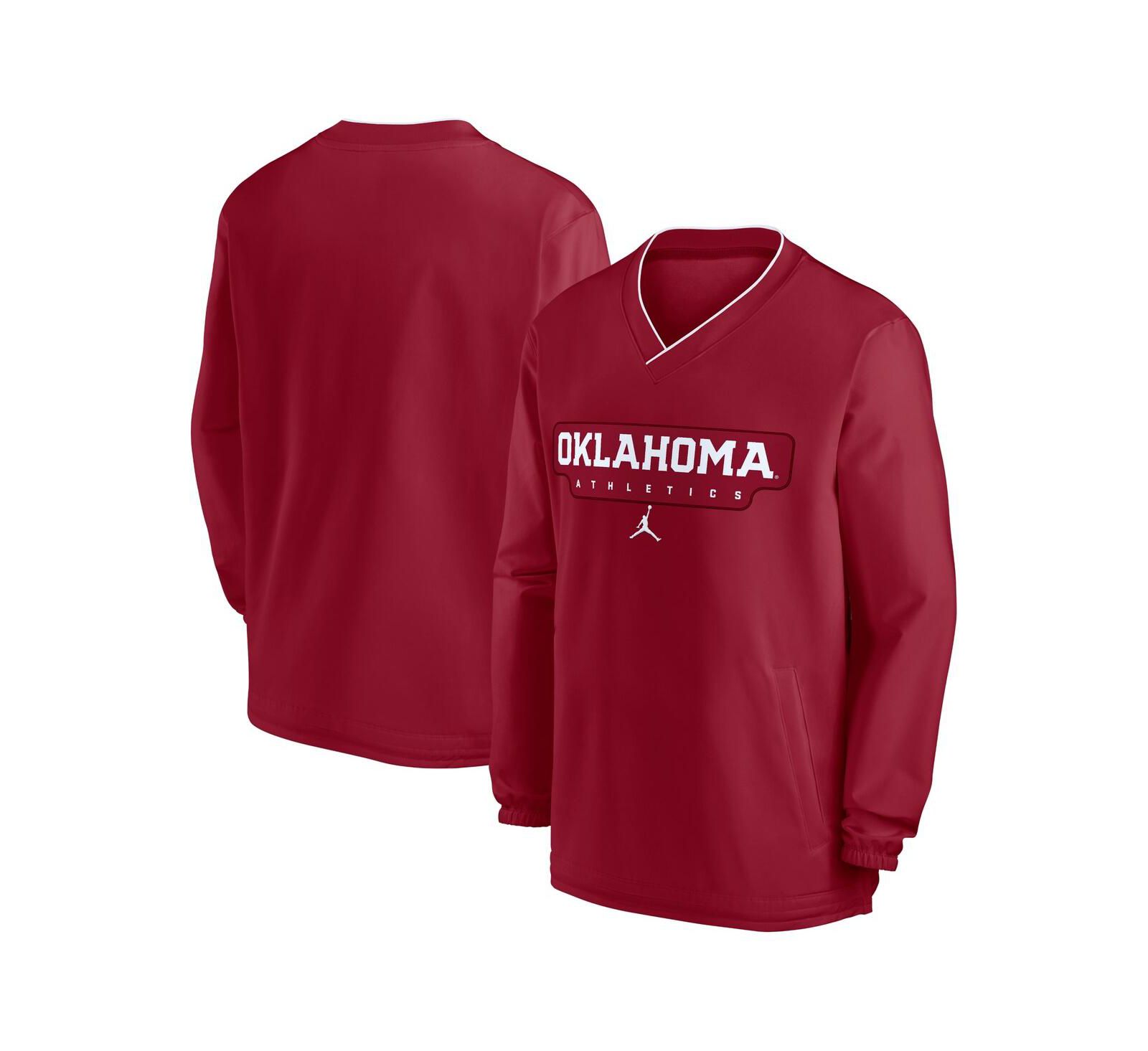 Мужская ветровка Jordan Crimson Oklahoma Sooners 2024 Sideline Pullover Windshirt