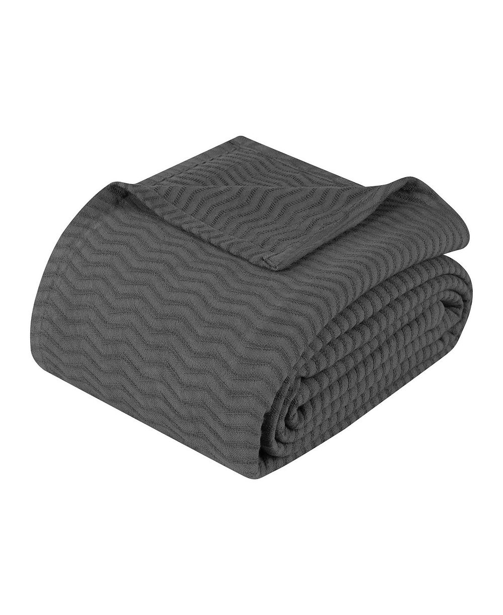 Superior Jena Хлопковое текстурное покрывало Chevron Lightweight Woven, King