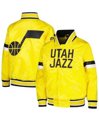 Куртка Starter Big Boys and Girls Yellow Utah Jazz Home Game Varsity Satin