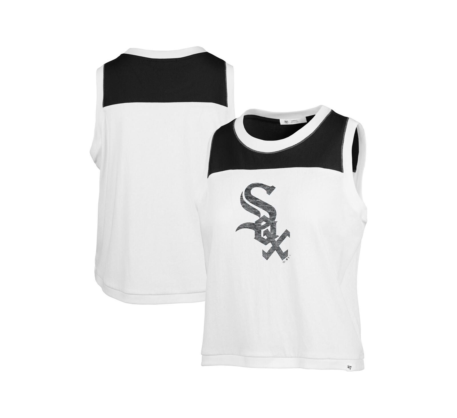 Майка '47 Brand Women's White Chicago White Sox Premier Zoey Waist Length Tank Top