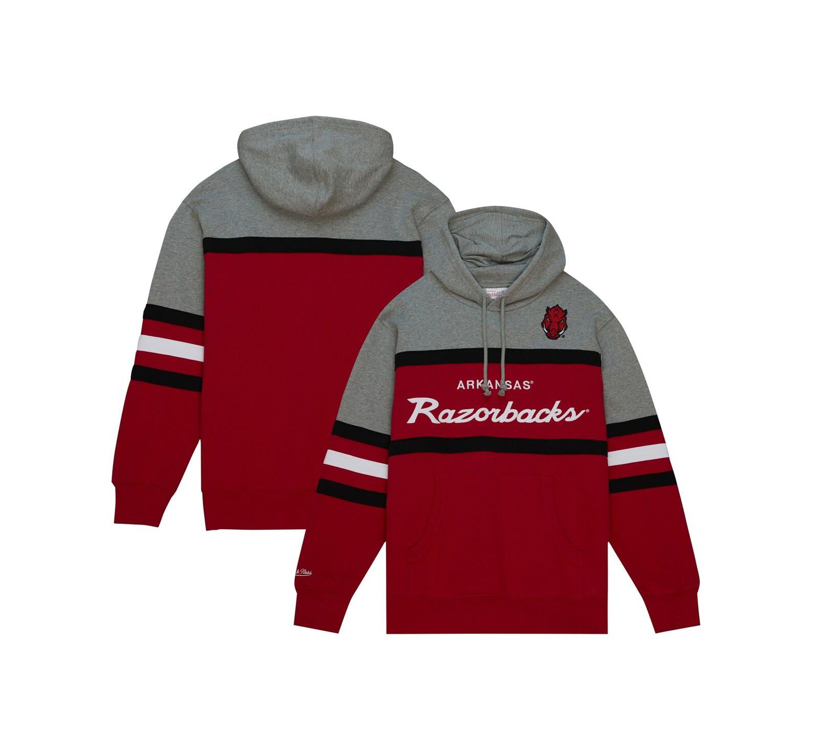 Mitchell & Ness Мужской малиновый худи-пуловер Arkansas Razorbacks Head Coach