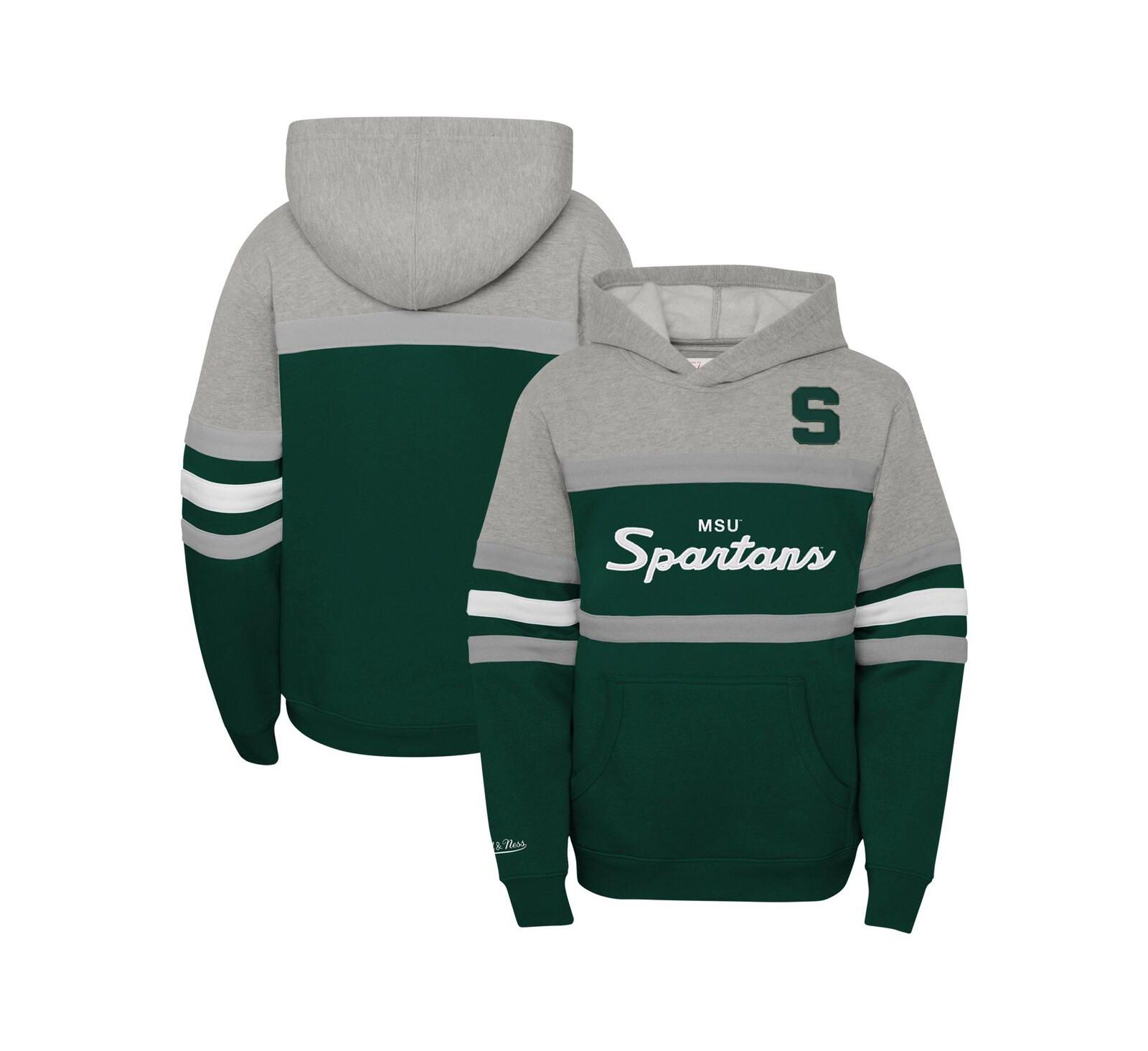 Mitchell & Ness детский худи Michigan State Spartans Head Coach в зеленом цвете