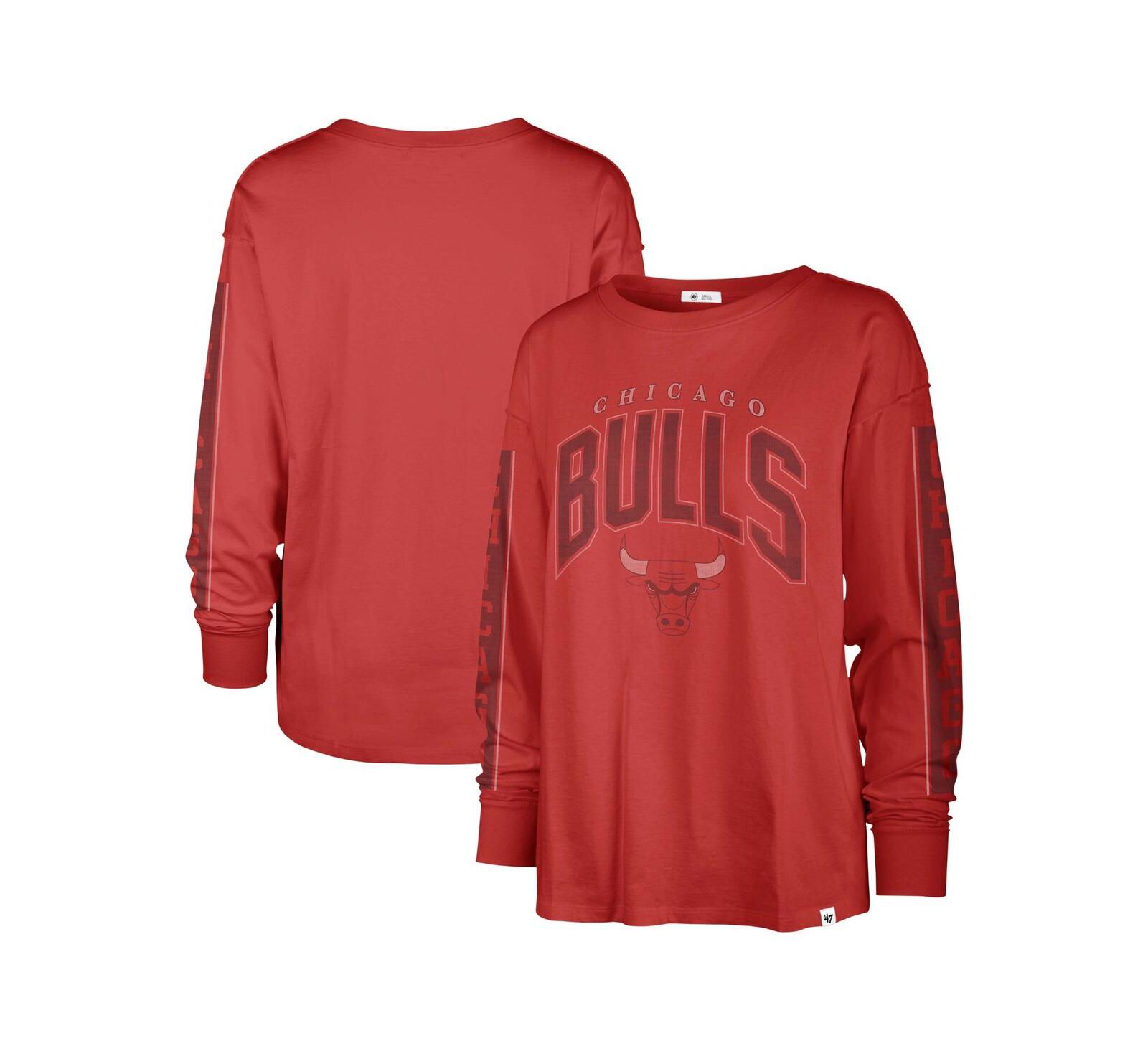 Женская футболка '47 Brand Red Chicago Bulls Tomcat Long Sleeve