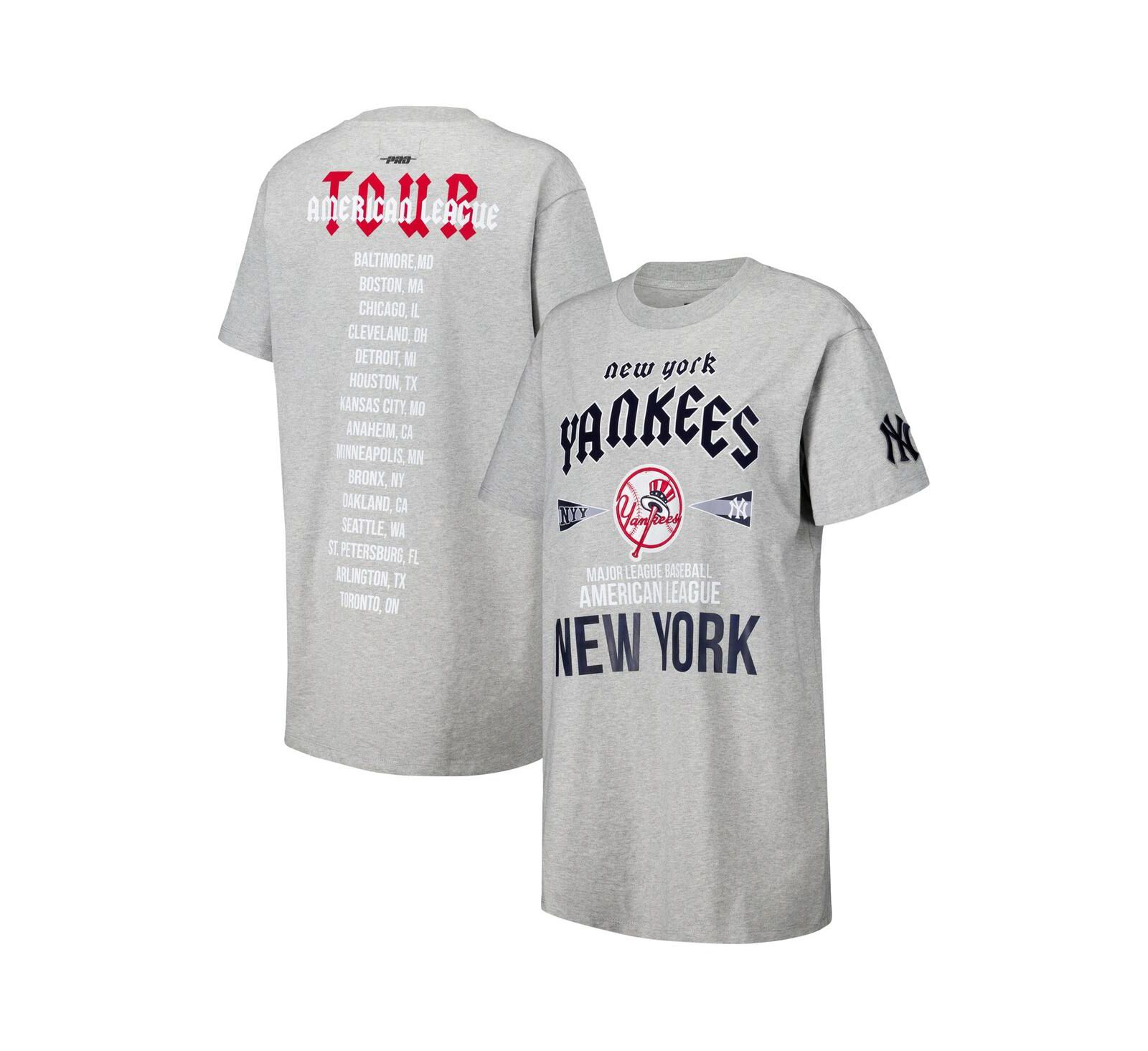 Pro Standard Женская футболка-платье New York Yankees Oversized City Tour, цвет Heather Gray