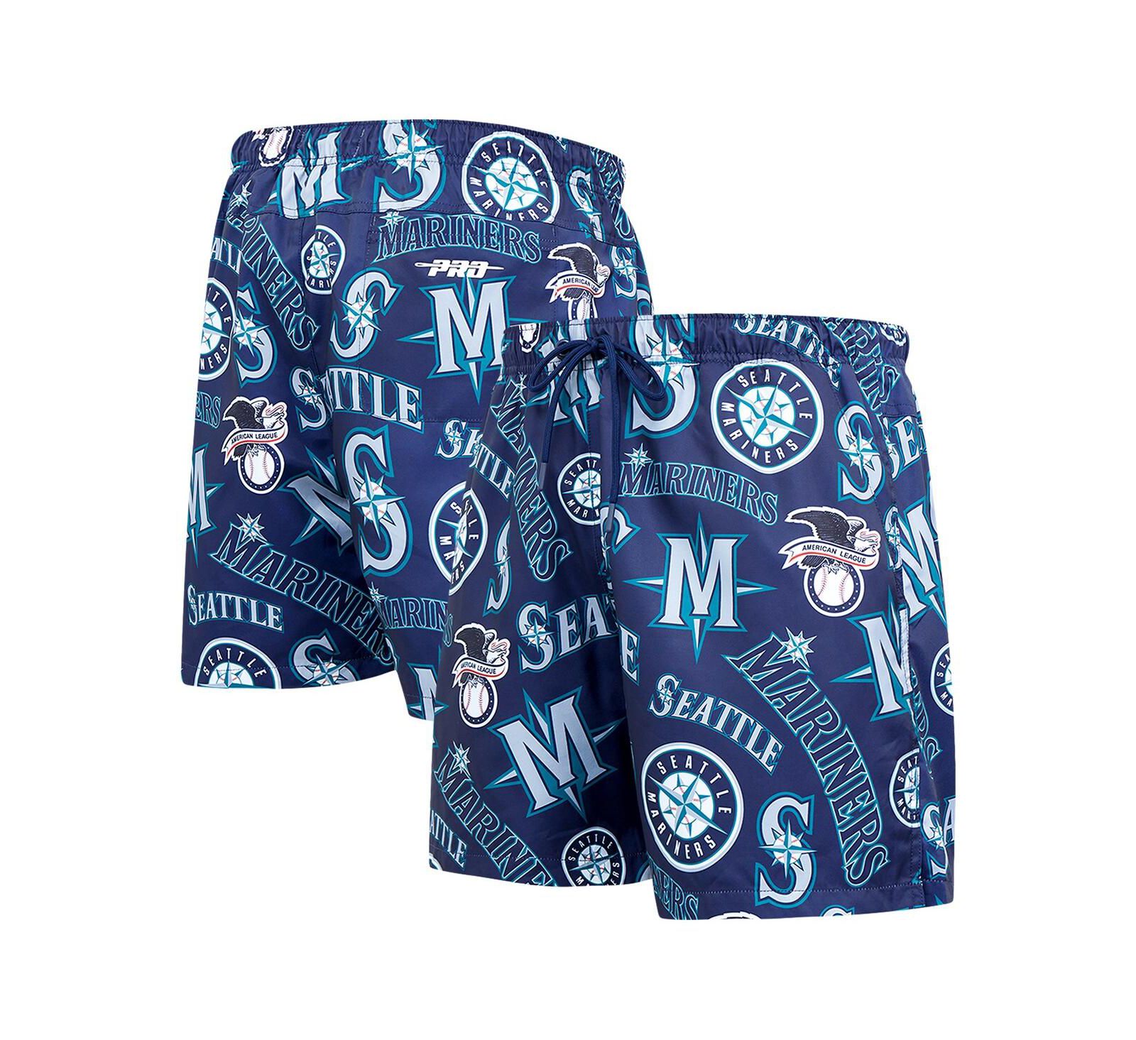 Мужские шорты Pro Standard Aqua Seattle Mariners Toss Logo Woven