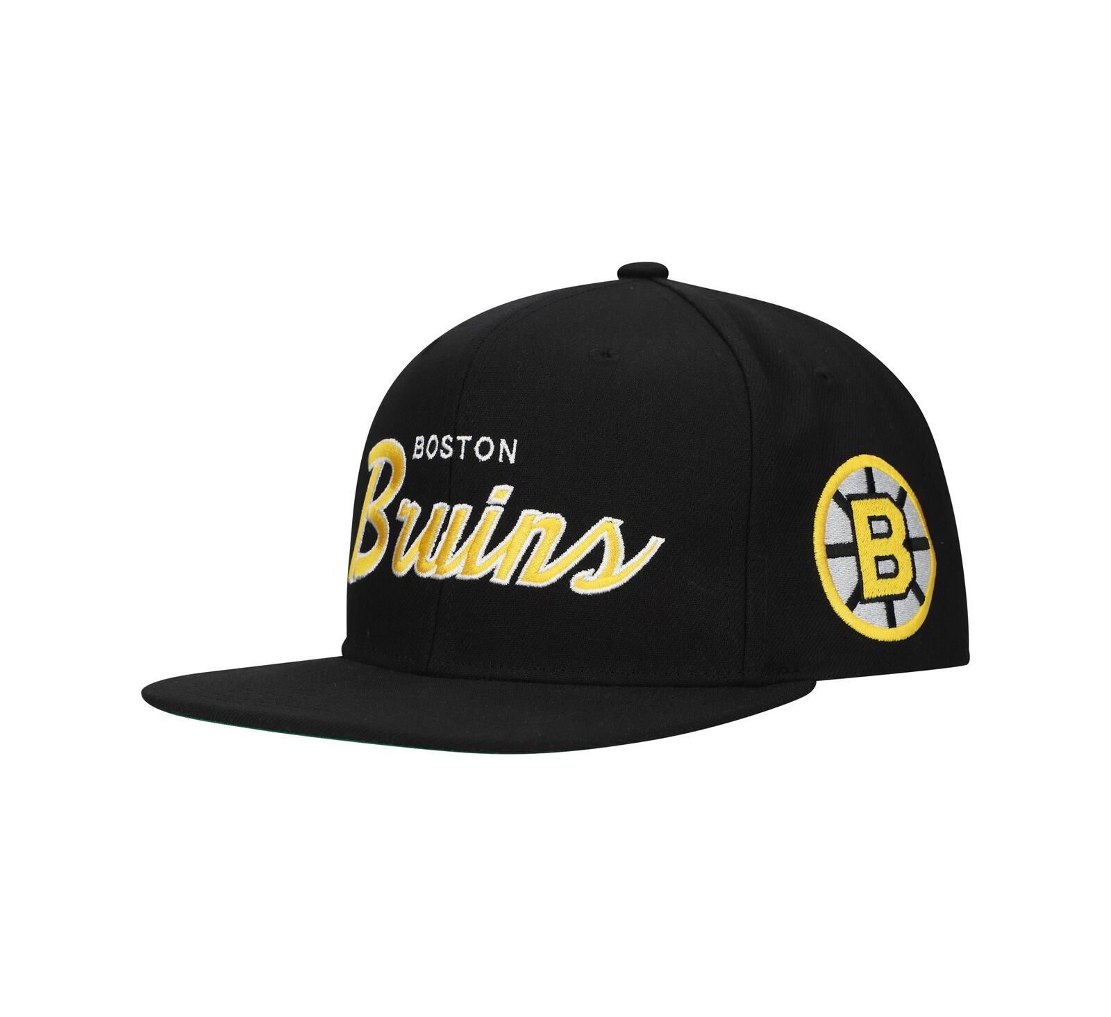 Мужская кепка Mitchell & Ness Boston Bruins Core Team Script 2.0 Snapback, черная