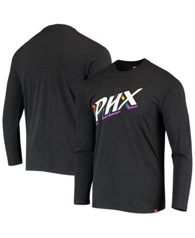 Мужская и женская футболка Sportiqe Heathered Black Phoenix Mercury Pride Tri-Blend Long Sleeve