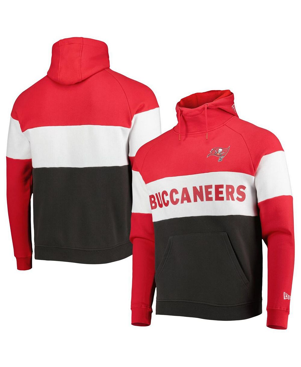 Худи New Era Men's Red Tampa Bay Buccaneers Colorblock Current Pullover
