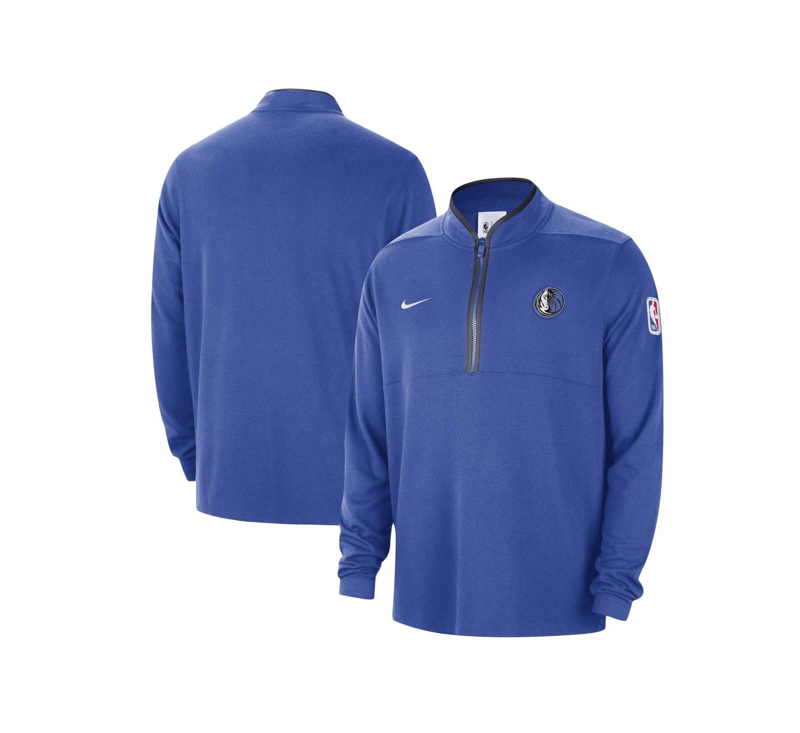 Nike Men's Blue Dallas Mavericks Authentic Performance Half-Zip Jacket