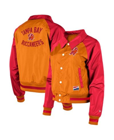 Женская куртка New Era Orange Tampa Bay Buccaneers Coaches Raglan Full-Snap