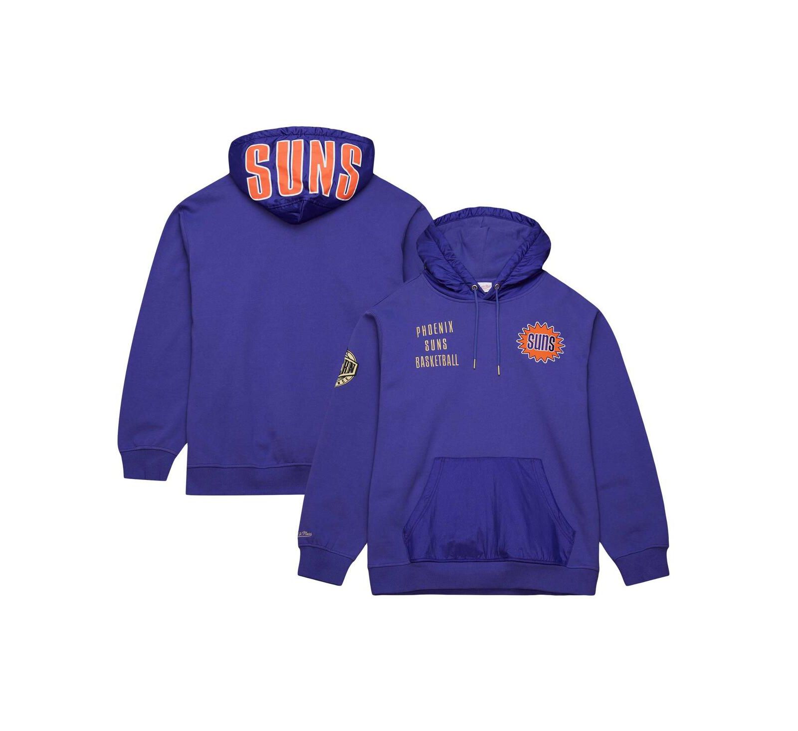 Мужское худи Mitchell & Ness с винтажным логотипом Phoenix Suns Purple OG 2.0 из флиса